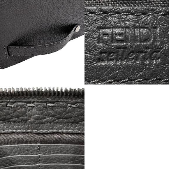 Fendi Selleria Leather Clutch Bag Black - Picture 5 of 10